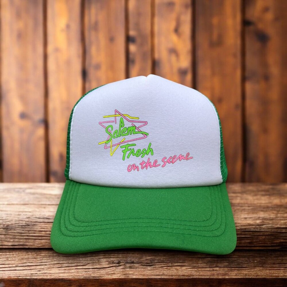 Salem Fresh Cigarettes Unisex Trucker Hat Green Snapback 80s Advertisement Cap